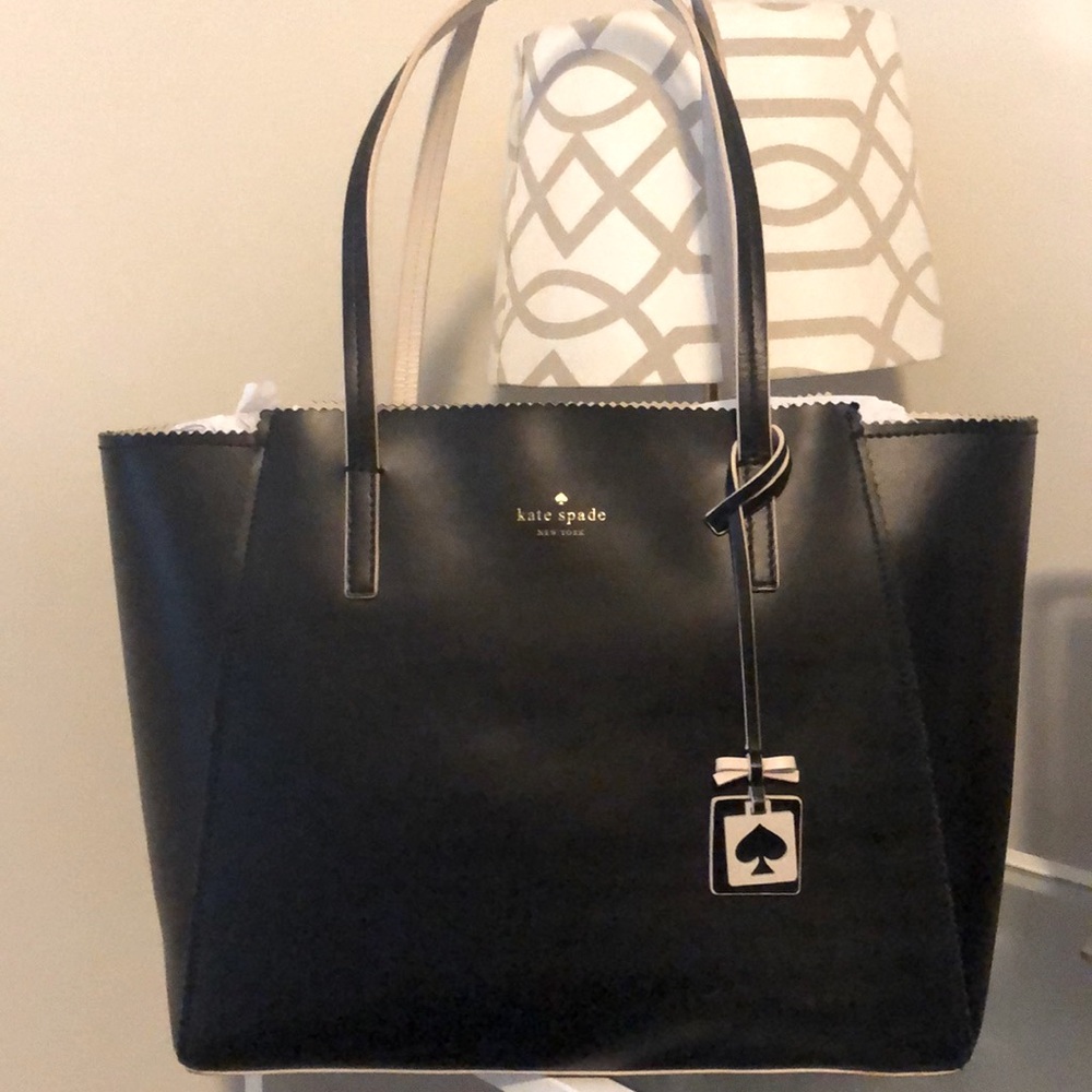 Black Leather Kate Spade Tote